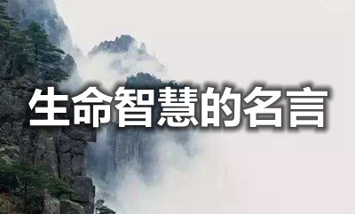 对性命伶俐的名流名言
