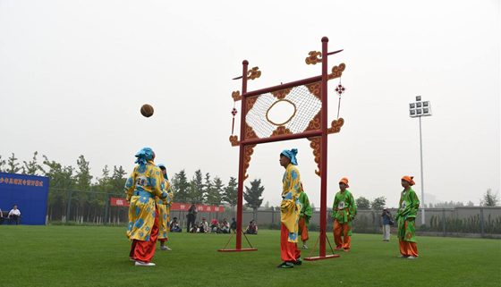 2015中国临淄首届蹴鞠推行大赛在临淄齐都体育城揭幕