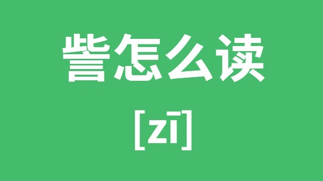 訾怎样读