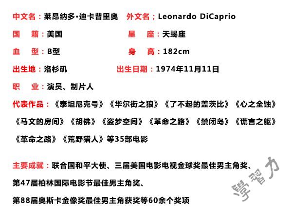 莱昂纳多为甚么叫小李子,莱昂纳多·迪卡普里奥片子有哪些