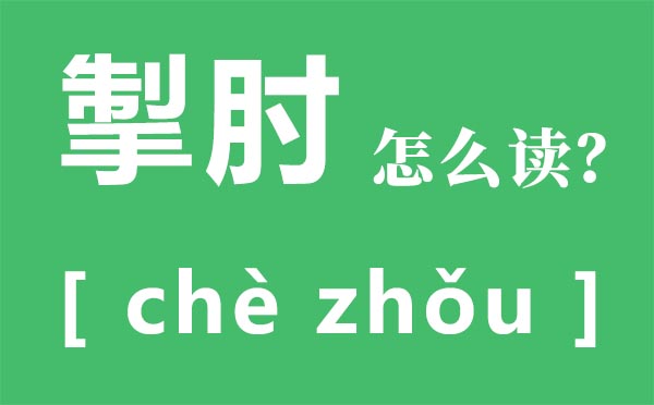 掣肘怎样读,掣肘拼音是甚么,掣肘是甚么意义