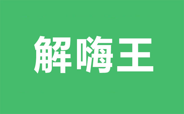 解嗨王是甚么意义,解嗨王是甚么梗