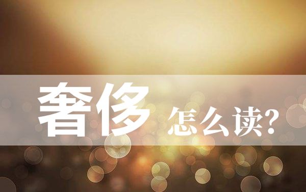 豪侈怎样读,豪侈拼音是甚么,豪侈的意义