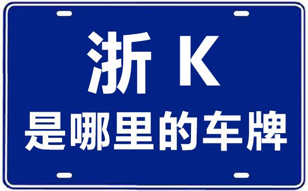 浙K是那里的车商标,丽水的车商标是浙甚么