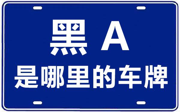 黑A是那里的车商标,哈尔滨的车商标是黑甚么