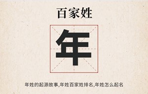 百家姓年姓的发源故事,年姓百家姓排名几多位,年姓有哪些名流