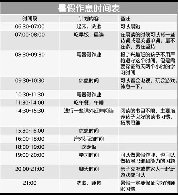 寒假进修打算表,中小先生寒假进修打算支配表