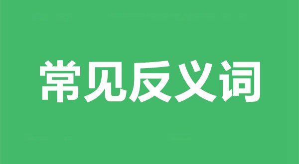 罕见反义词举例
