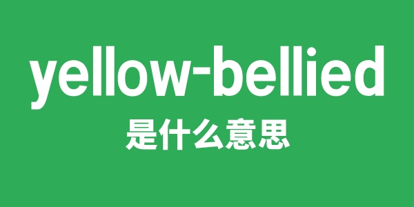 yellow-bellied是甚么意义