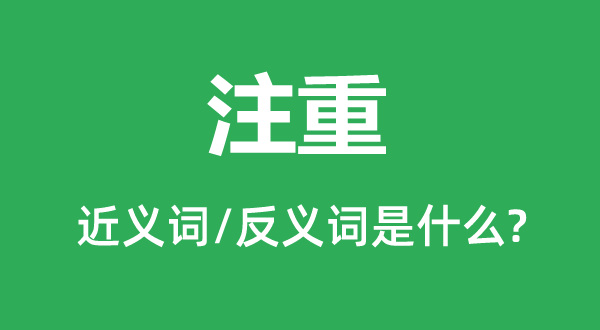 正视的近义词和反义词是甚么,正视是甚么意义