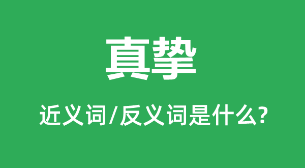 竭诚的近义词和反义词是甚么,竭诚是甚么意义
