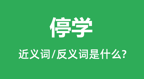 辍学的近义词和反义词是甚么,辍学是甚么意义