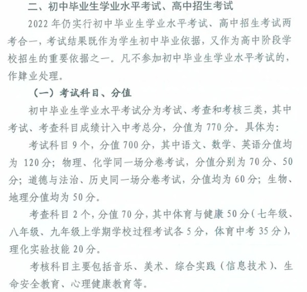 2023年湖北中考总分几多,湖北中考科目及各科分数