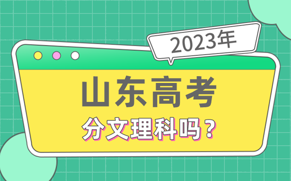 2023年山东高考分文文科吗,是新高考地域吗