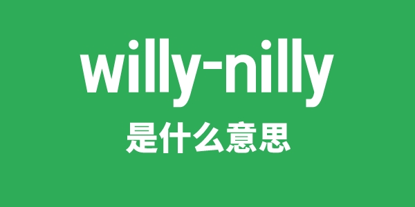 willy-nilly是甚么意义