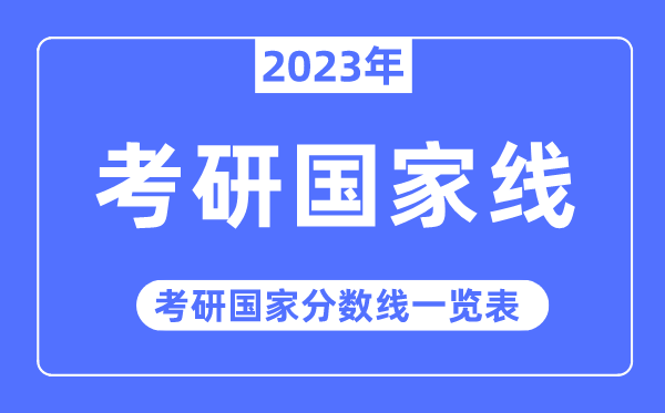 2023年考研国度线,考研国度分数线一览表(含2021-2022积年)