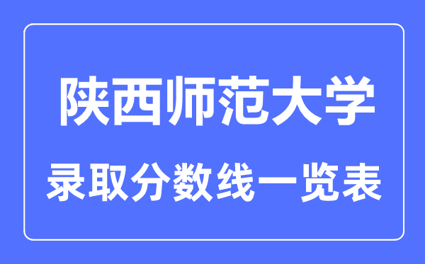 2023年高考几多分能上陕西师范大学？附各省登科分数线