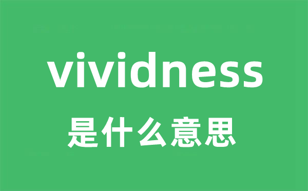 vividness是甚么意义
