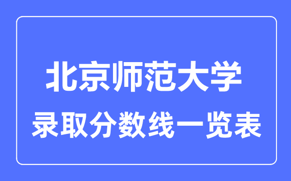 2023年高考几多分能上北都门范大学？附各省登科分数线