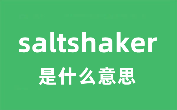 saltshaker是甚么意义