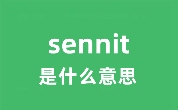 sennit是甚么意义