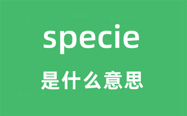 specie是甚么意义,specie怎样读,中文翻译是甚么