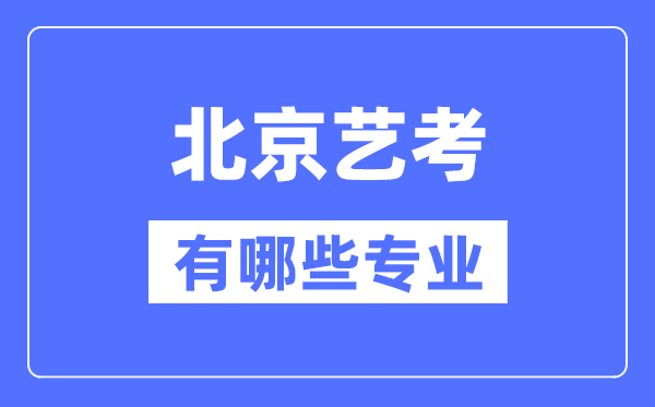 北京艺考有哪些专业,北京艺术统考选甚么专业？