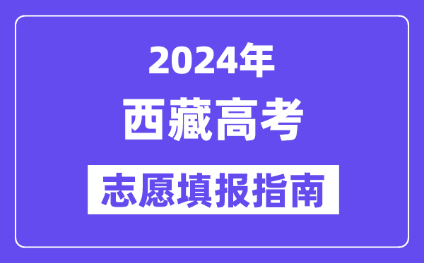 2024西藏高考自愿填报怎样填报,最全高考自愿填报指南