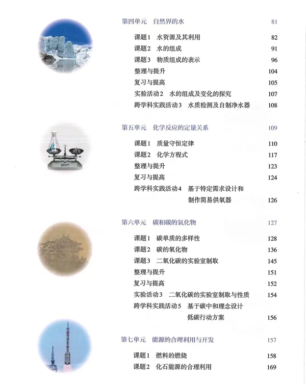 2024年秋人教版九年级化学新讲义有哪些修改变更（附新讲义目次）