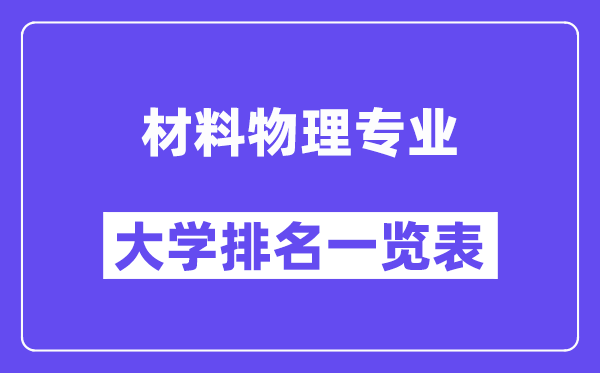 天下资料物理专业大学排名一览表（最新排行榜）