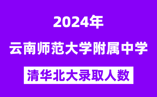 2024年云师大附中清华北大登科人数是几多？附积年分数线