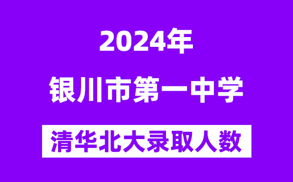 2024年银川一中考入清华北大登科人数是几多？附积年分数线