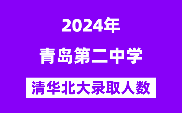 2024年青岛二中考入清华北大人数是几多？附积年分数线