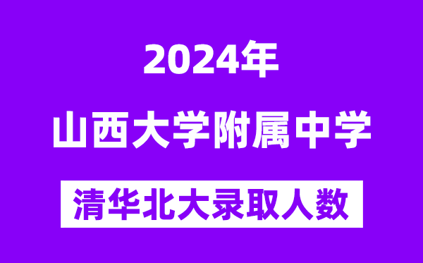 2024年山西大学附中考入清华北大人数是几多？附积年分数线