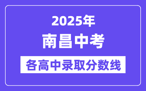 2025年南昌中考各高中登科分数线一览表