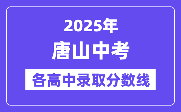 2025年唐山中考各高中登科分数线一览表