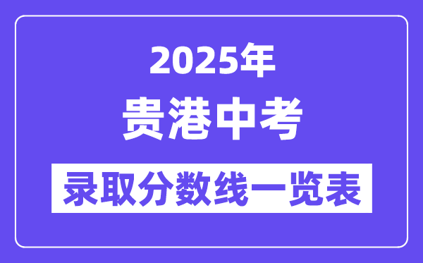 2025年贵港中考各高中登科分数线一览表