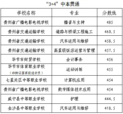 2025年毕节中考各高中登科分数线一览表