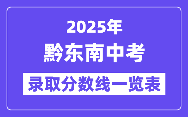 2025年黔西北州中考各高中登科分数线一览表