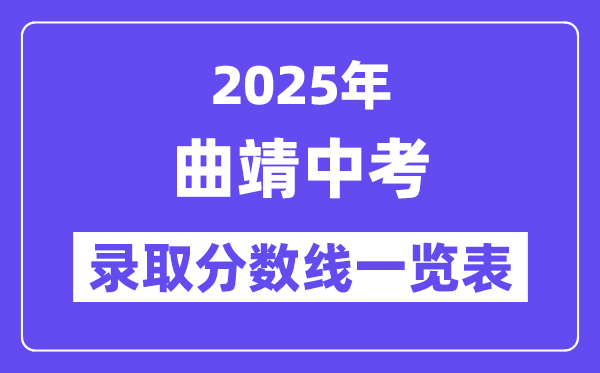2025年曲靖中考各高中登科分数线一览表