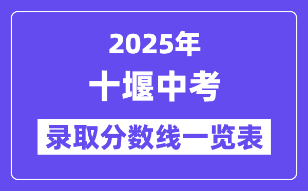 2025年十堰中考各高中登科分数线一览表