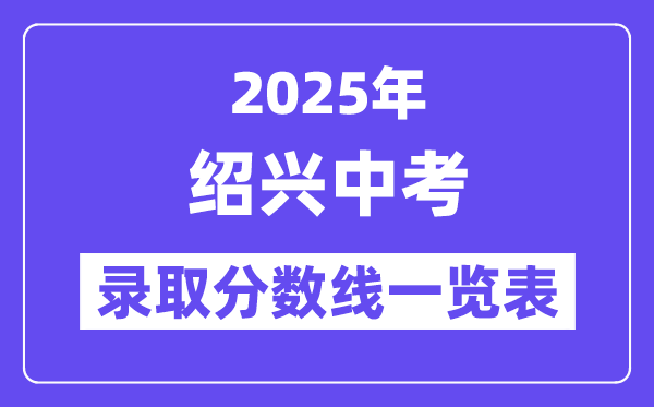 2025年绍兴中考各高中登科分数线一览表