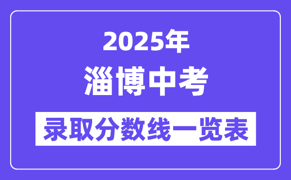 2025年淄博中考各高中登科分数线一览表
