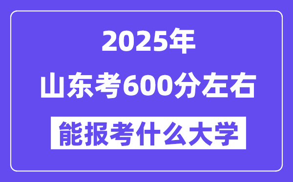 2025年山东考600分摆布能报考上甚么大学?附位次排名对比表