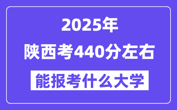2025年陕西考440分摆布能报考上甚么大学?附位次排名对比表