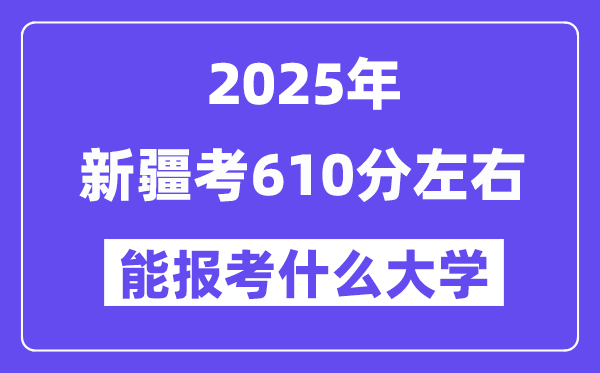 2025年新疆考610分摆布能报考上甚么大学?附位次排名对比表