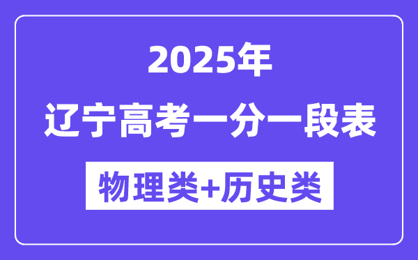 辽宁高考分数线2025年一分一段表（物理+汗青）