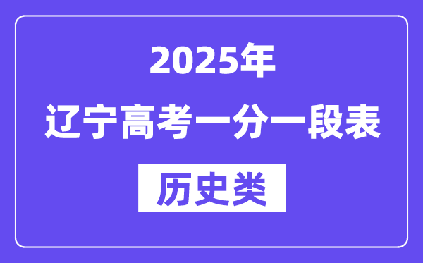 2025辽宁高考一分一段表（汗青类）位次排名查问