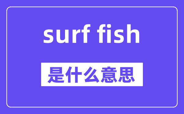 surf fish是甚么意义,中文翻译是甚么