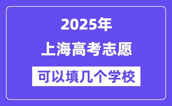 2025上海高考自愿能够填几个黉舍？附具体填报流程